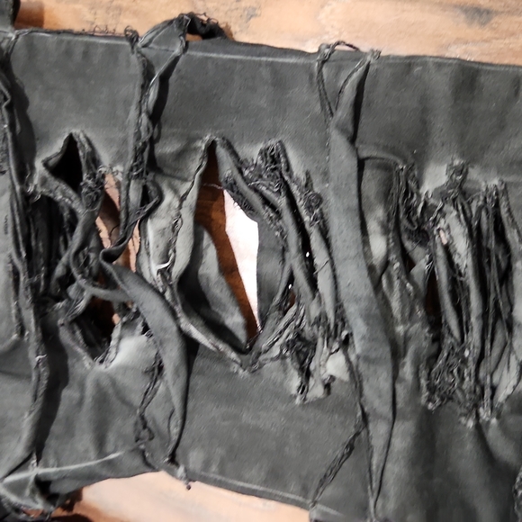 Dolls Kill Super Distressed Black Jeans - Picture 2 of 6